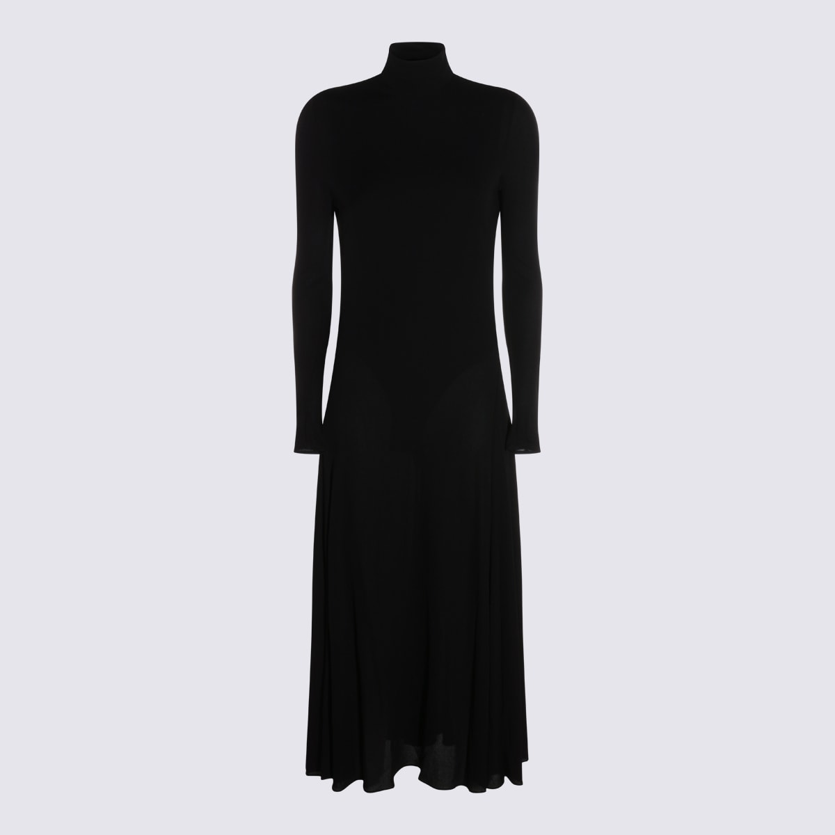 Alaïa Alaia Women Fluid Jersey Dress With Heart Detail In Black