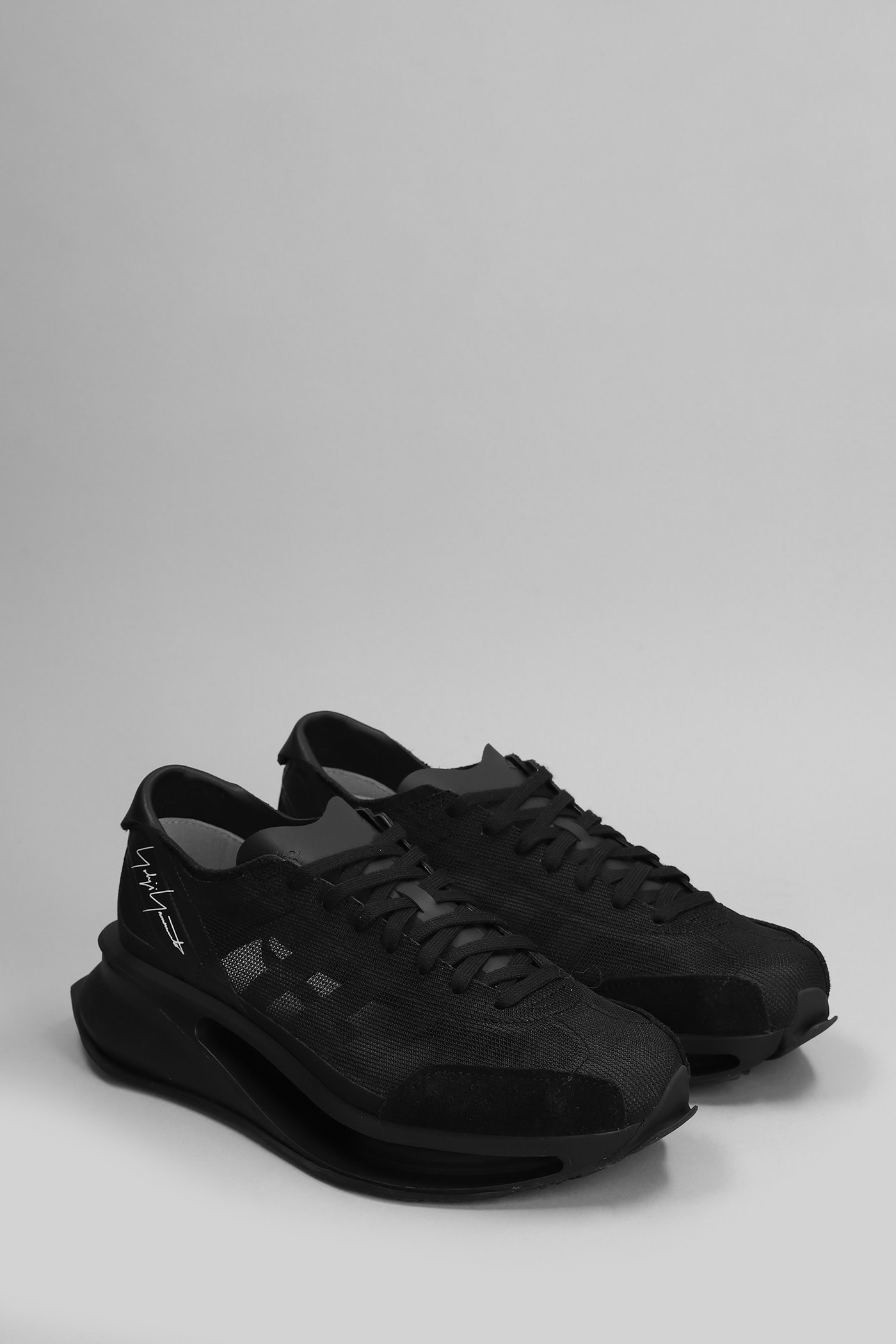 Shop Y-3 S-gendo Run Sneakers In Black Canvas