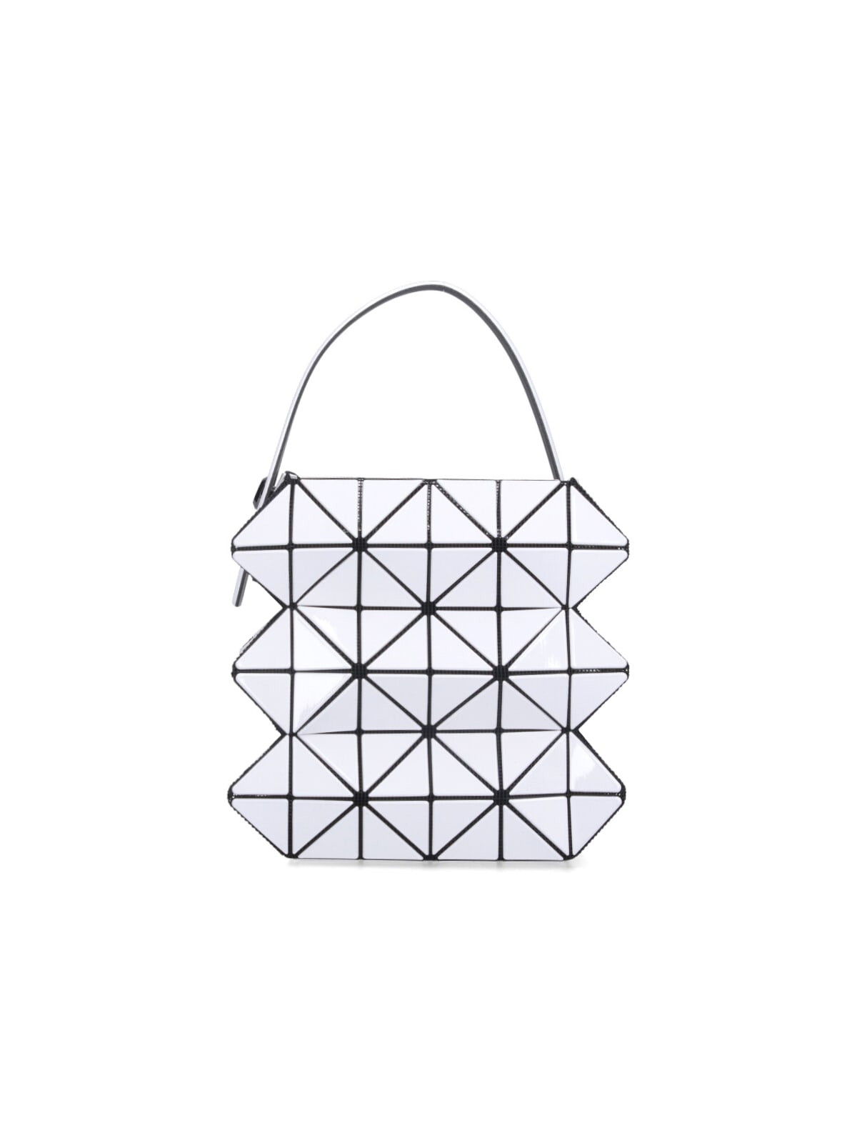 Bao Bao Issey Miyake Geometric Mini Shoulder Bag With Handle In White