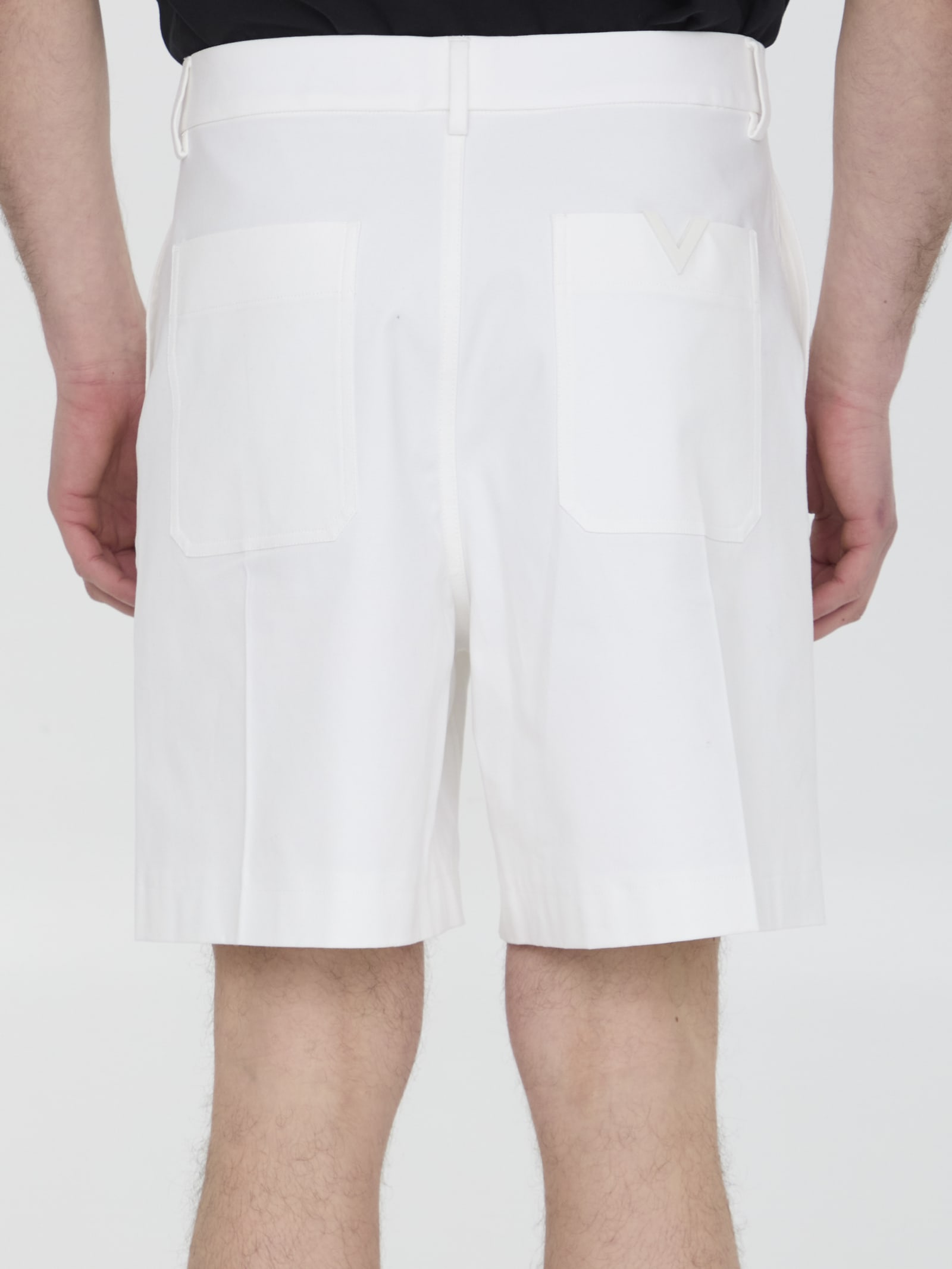 VALENTINO BERMUDA SHORTS WITH V DETAIL 