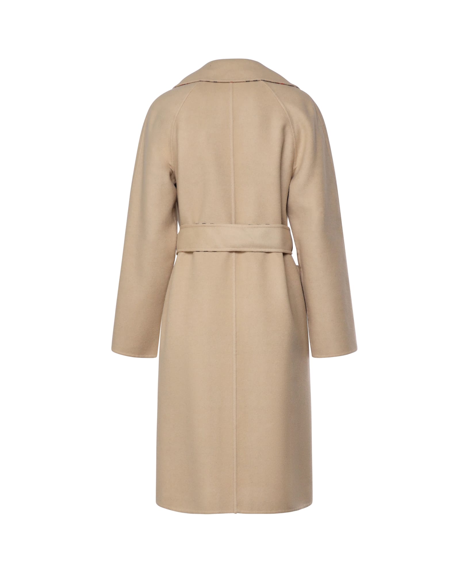 Shop Burberry Vintage Check Coat In Beige