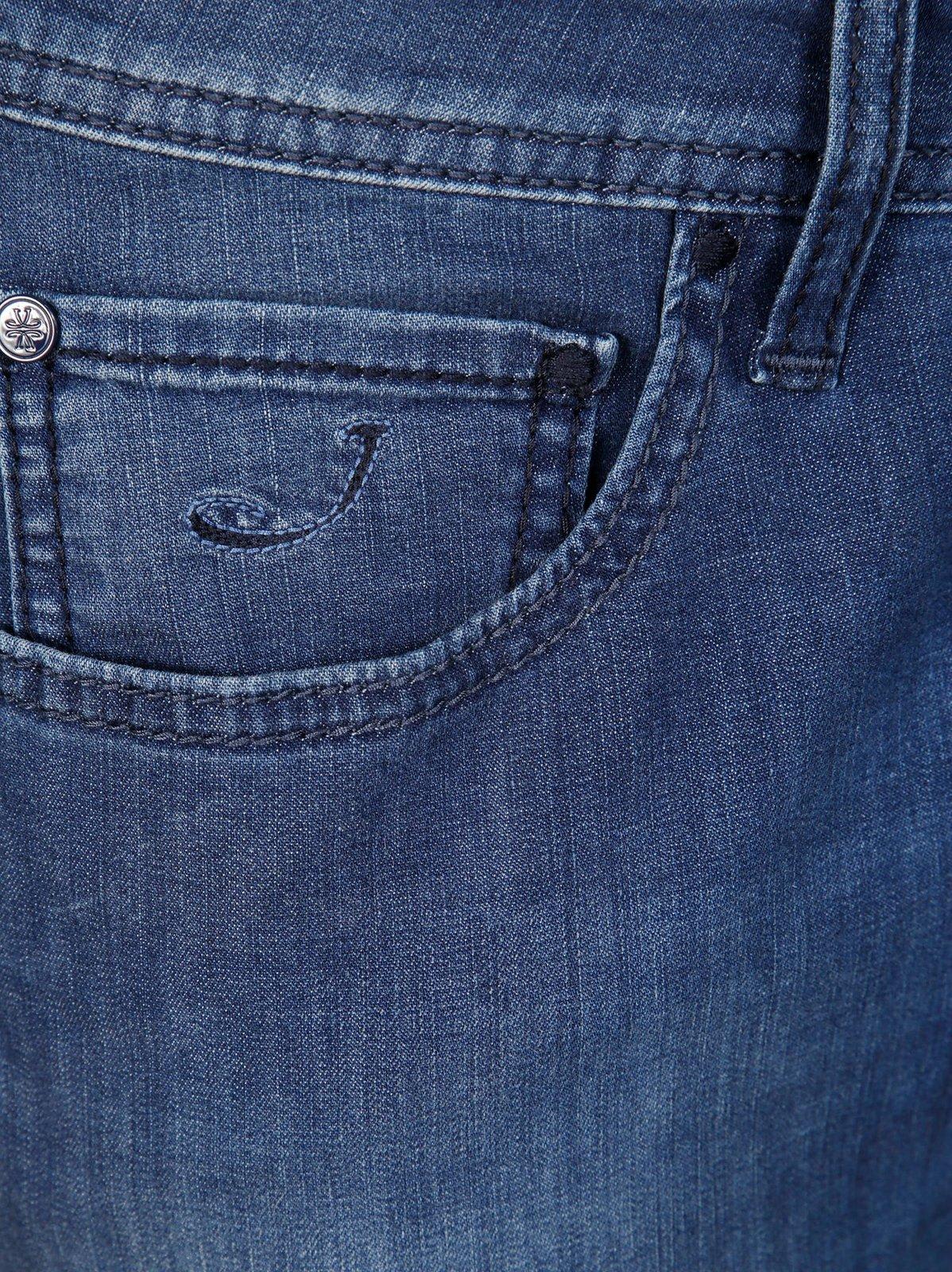 Jacob Cohen Denim Trousers Belt Loops Faded Effect In Blue