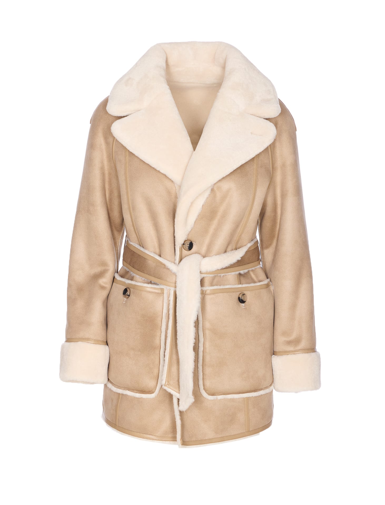 Urbancode Belted Reversible Coat In Brown