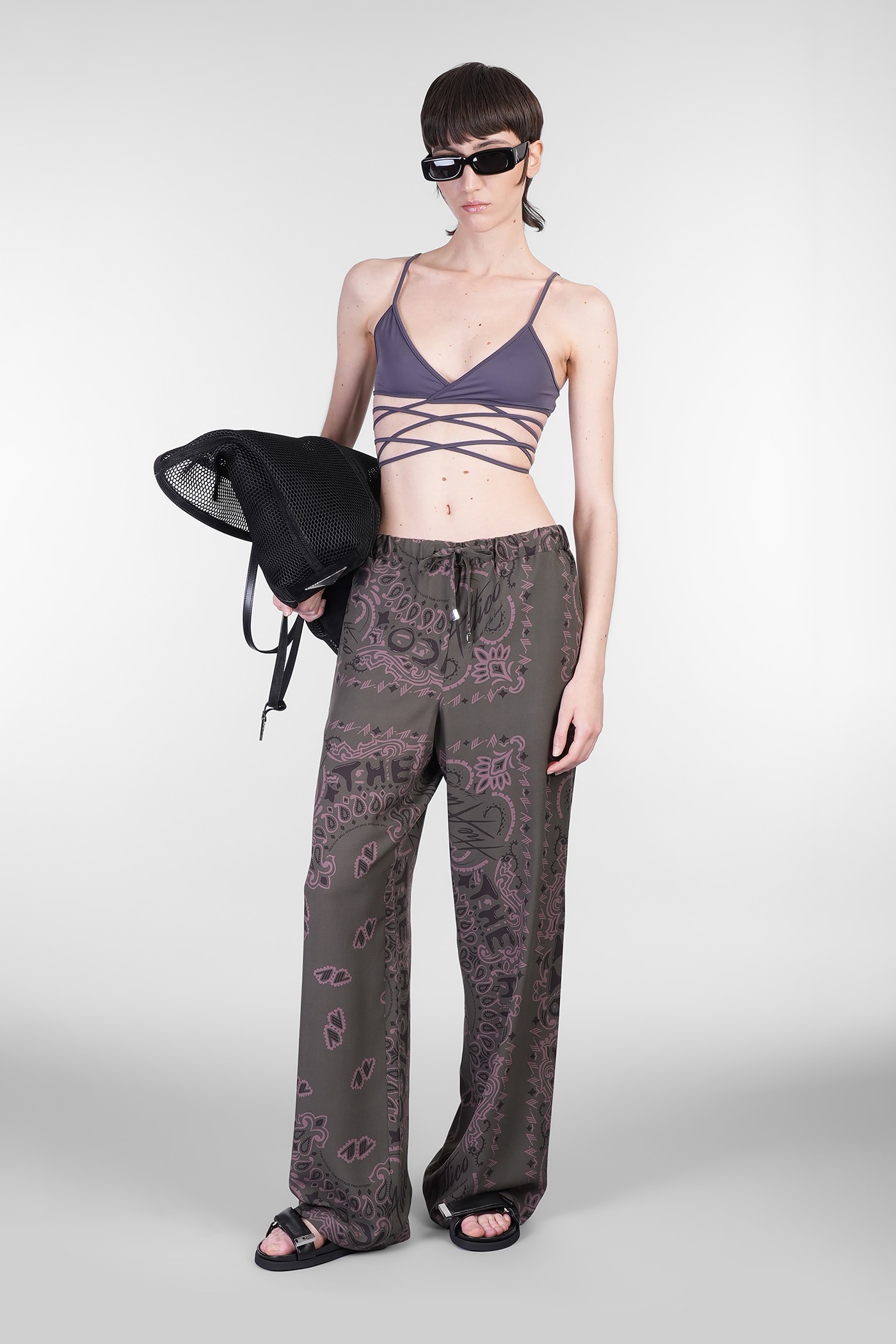 Attico Beachwear In Viola Polyamide