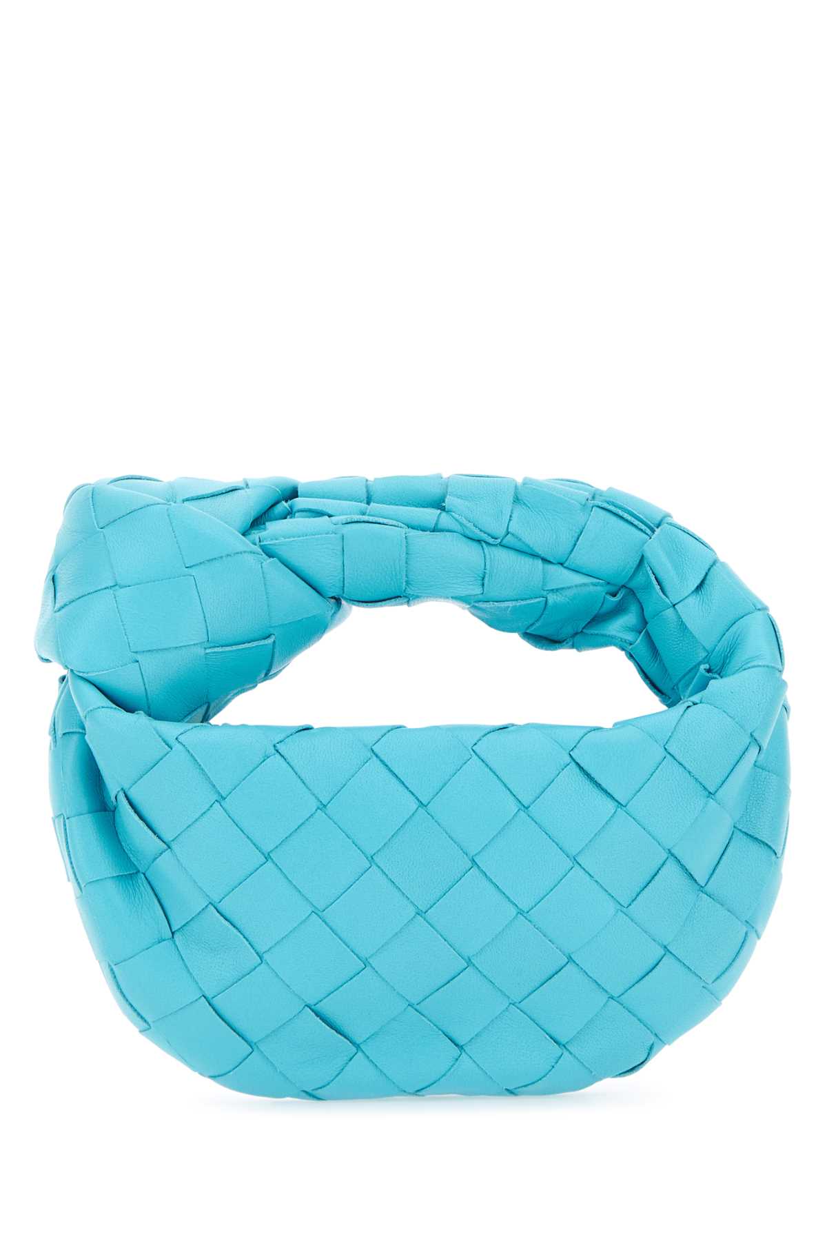 Shop Bottega Veneta Turquoise Nappa Leather Candy Jodie Handbag In Deep