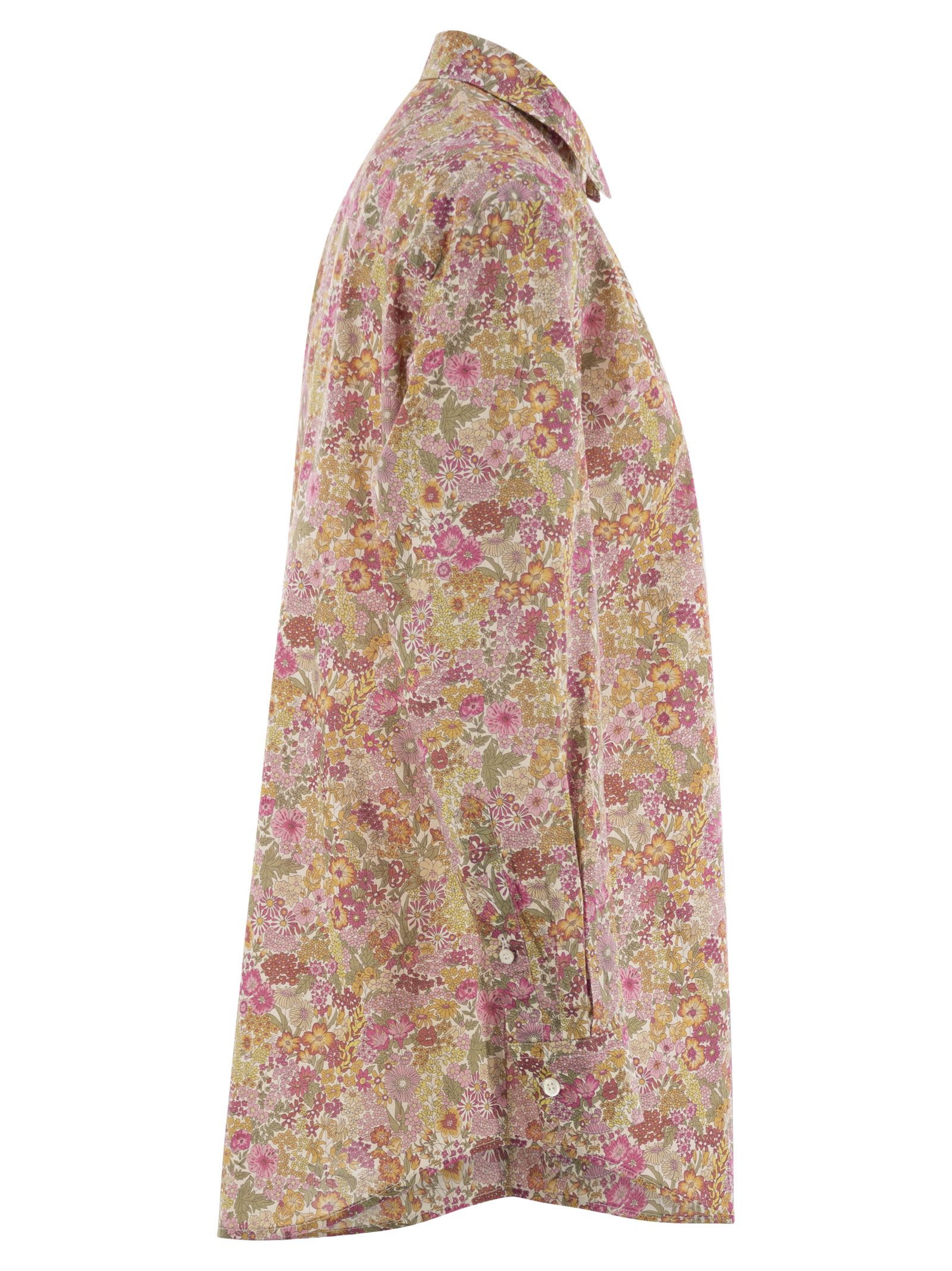Mc2 Saint Barth Brigitte Shirt With Flower Pattern
