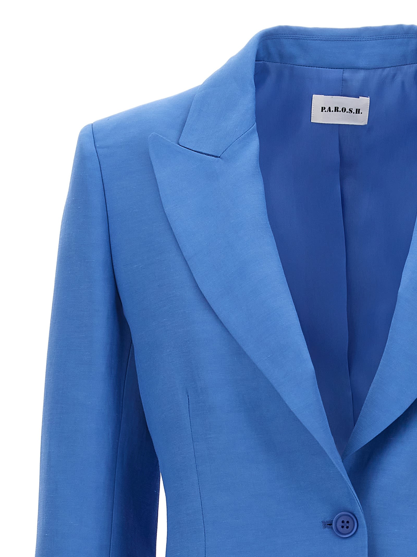 Shop P.a.r.o.s.h Single-breasted Blazer In Blue