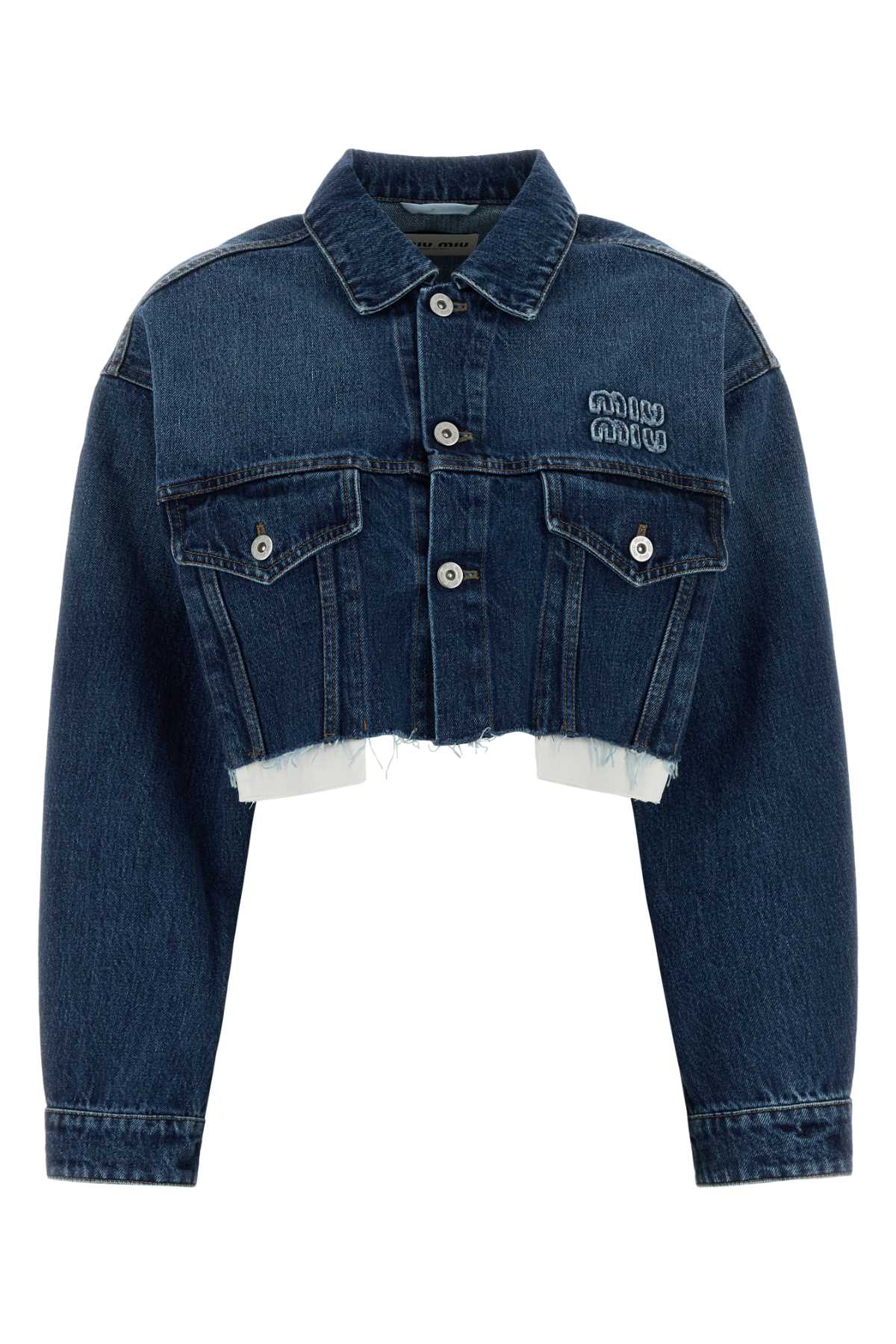 Miu Miu Denim Jacket In Blue