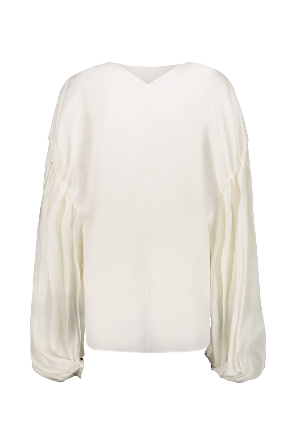 Shop Khaite Quico Top In Silk Gazar In Chalk