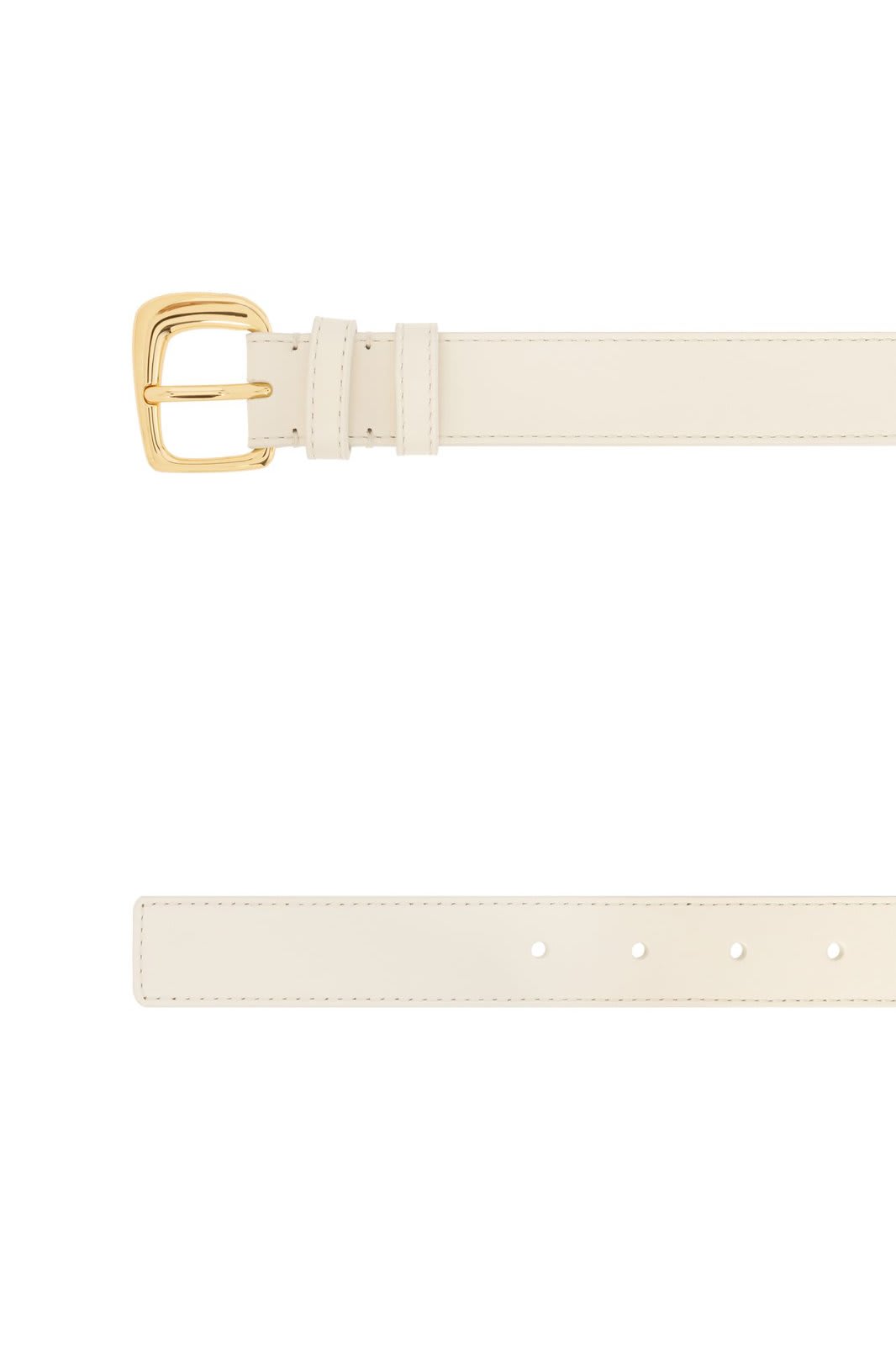 Shop Jacquemus La Ceinture Ovalo J Buckle Belt In Cream