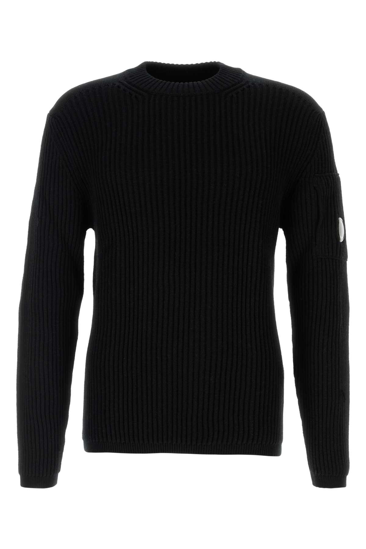 Shop C.p. Company Black Wool Blend Sweater