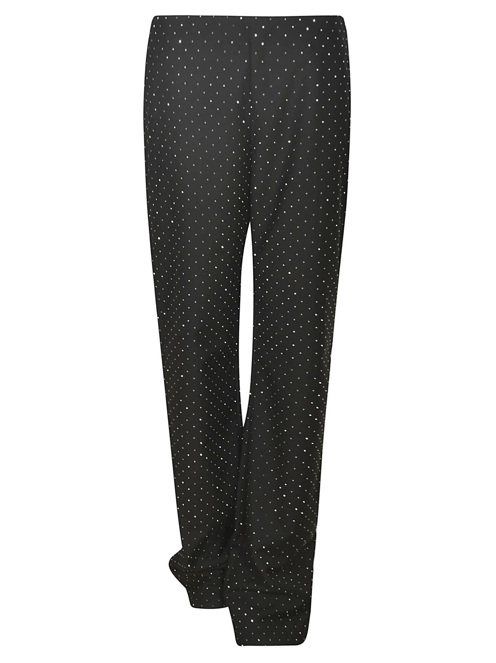 Shop Chiara Ferragni Dotted Monogram Trousers In Black