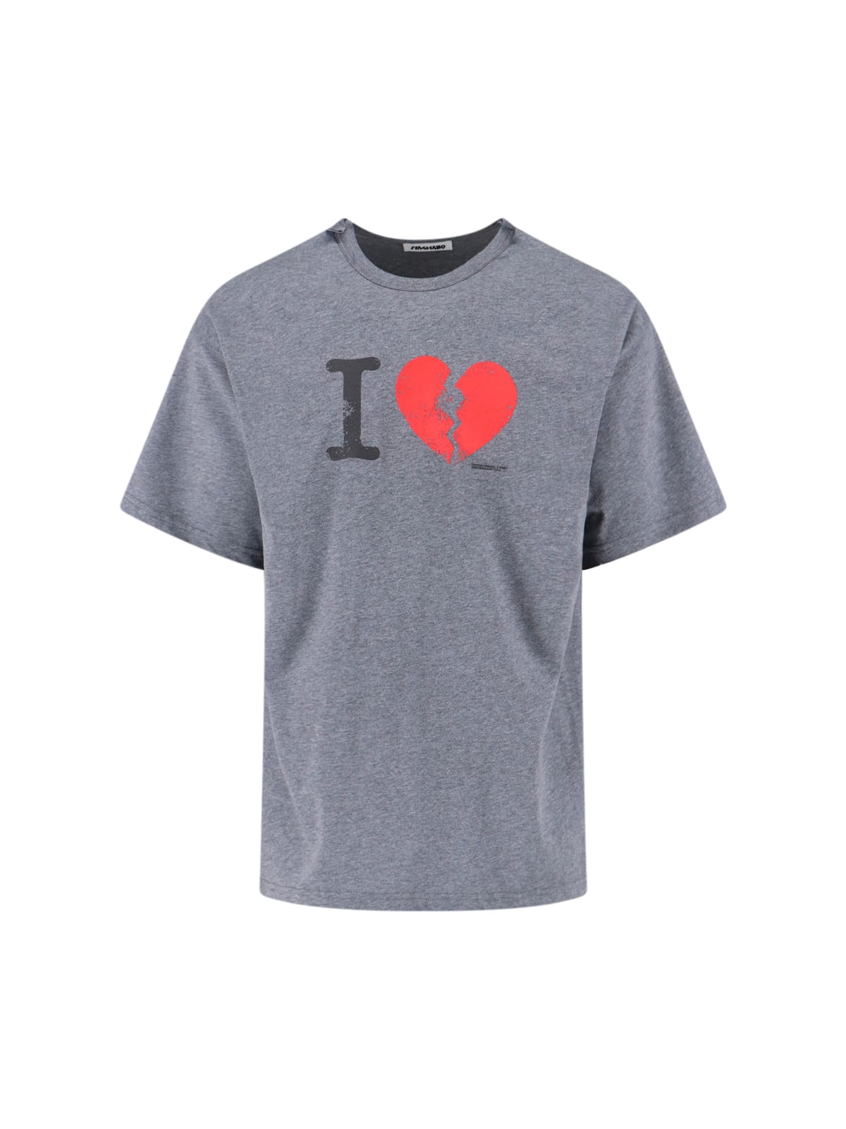 Magliano Graphic Print Crew Neck Short Sleeve Top In Gray