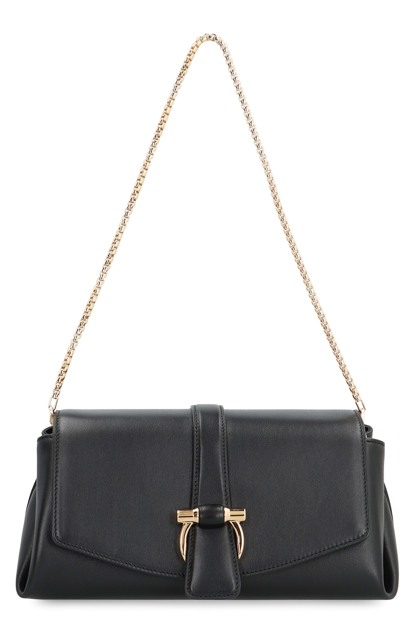 Ferragamo Leather Crossbody Bag In Black