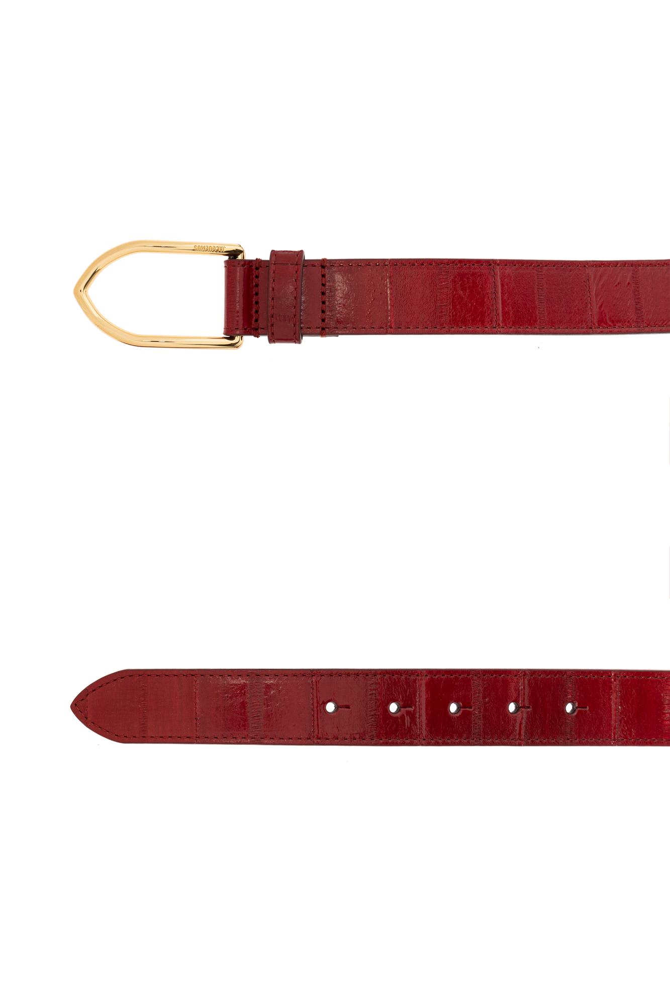 Shop Jacquemus Belt With Logo In Red