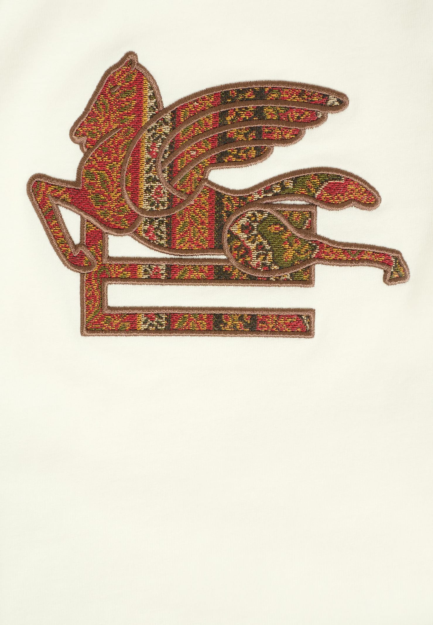Etro Ivory T-shirt For Babykids With Logo In White