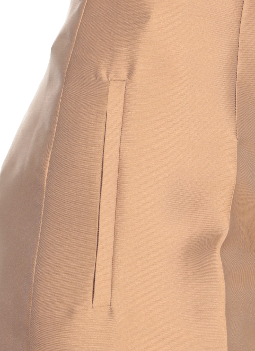 Shop Alberta Ferretti Silk Blend Trousers In Beige