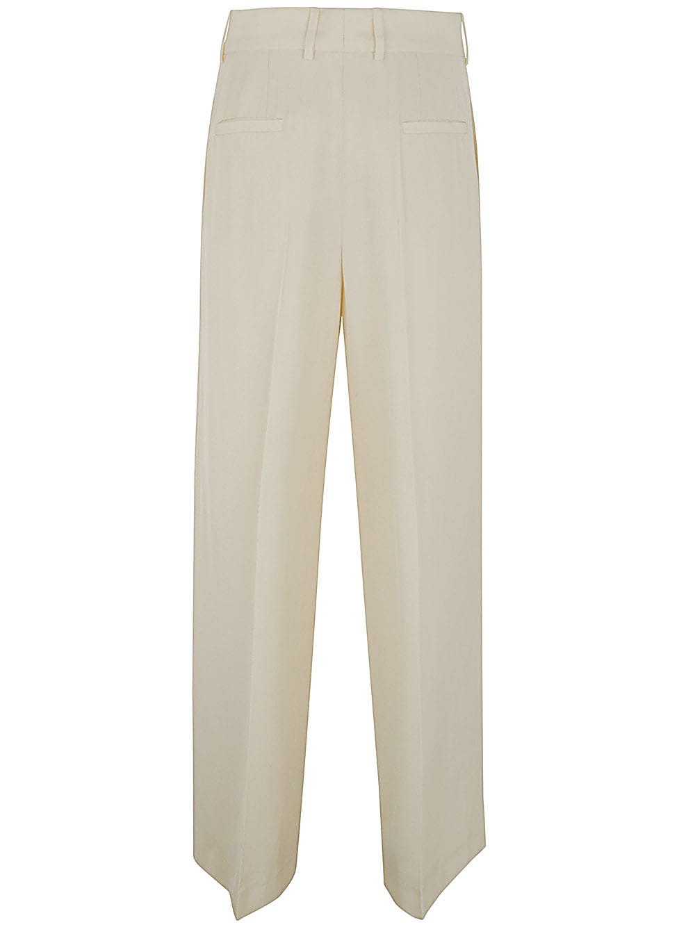 Shop Jil Sander 61 Aw 32 Wide Leg Tailored Trousers In Chalk