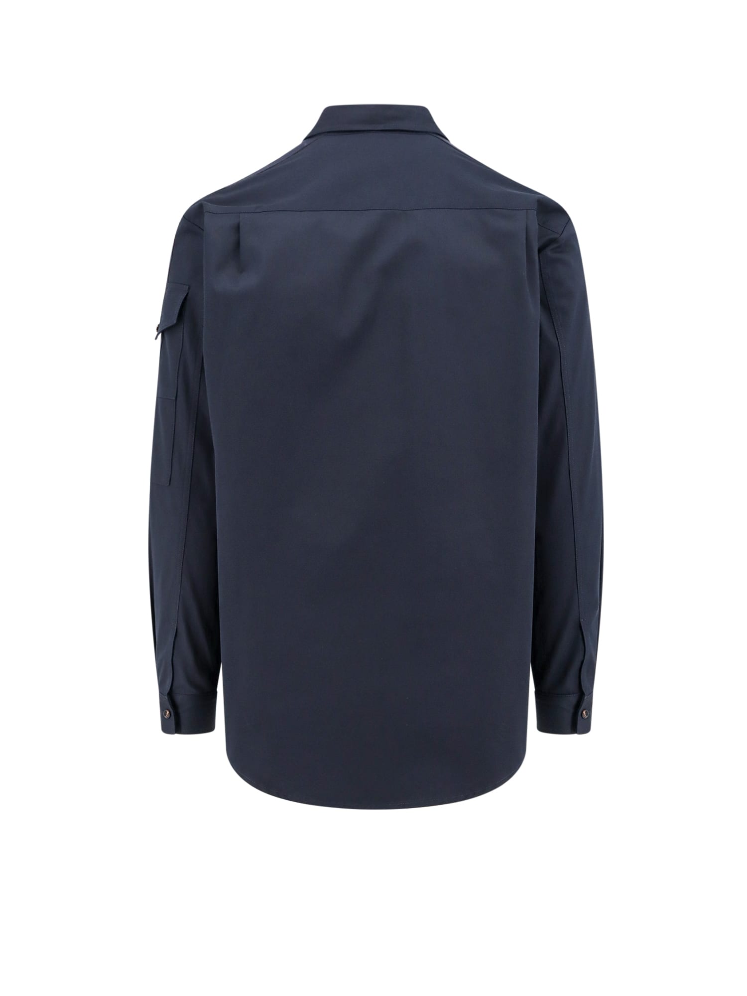 Shop Alexander Mcqueen Tape Military Shirt In Blue