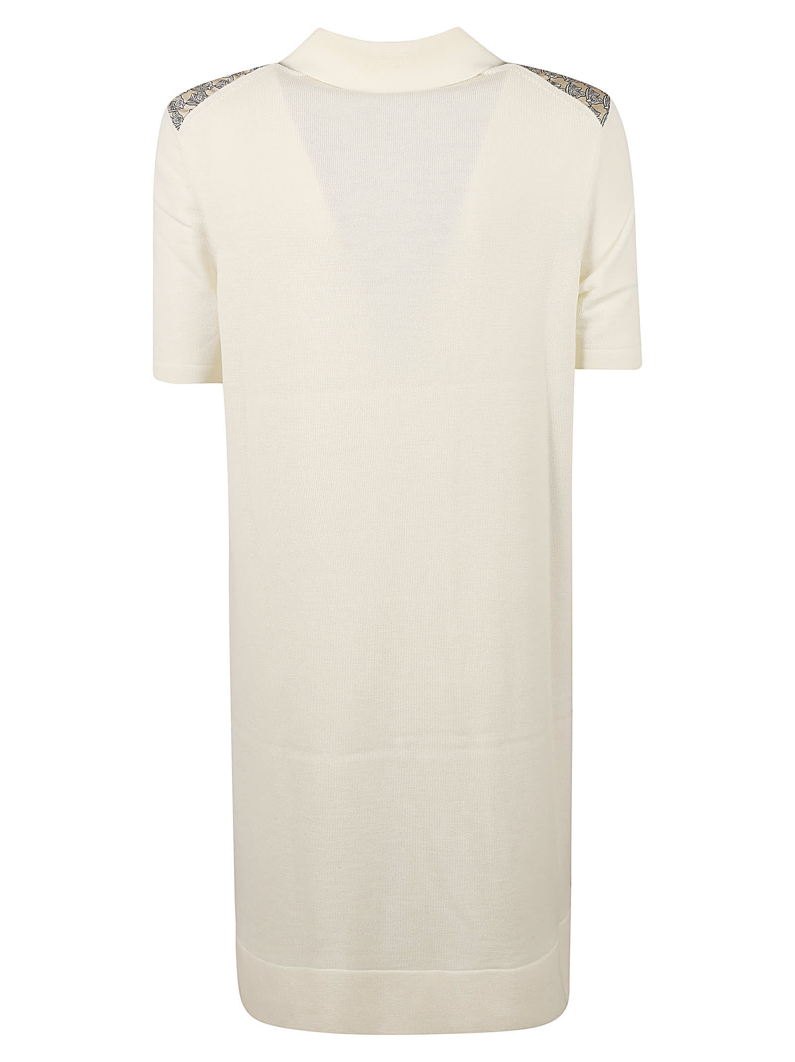 Shop Tory Burch Silkfront Polo Dress In New Ivory