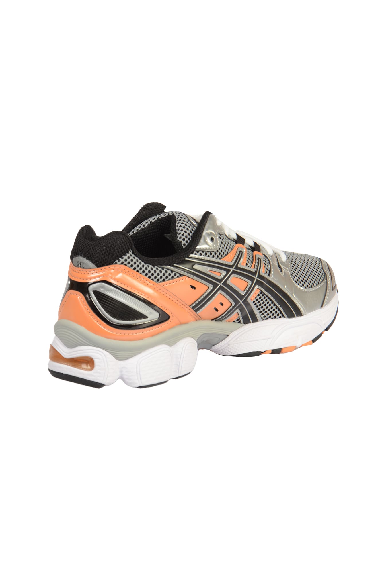 Shop Asics Gel-nimbus 9 Sneakers In Sheet Rock/orange Lily