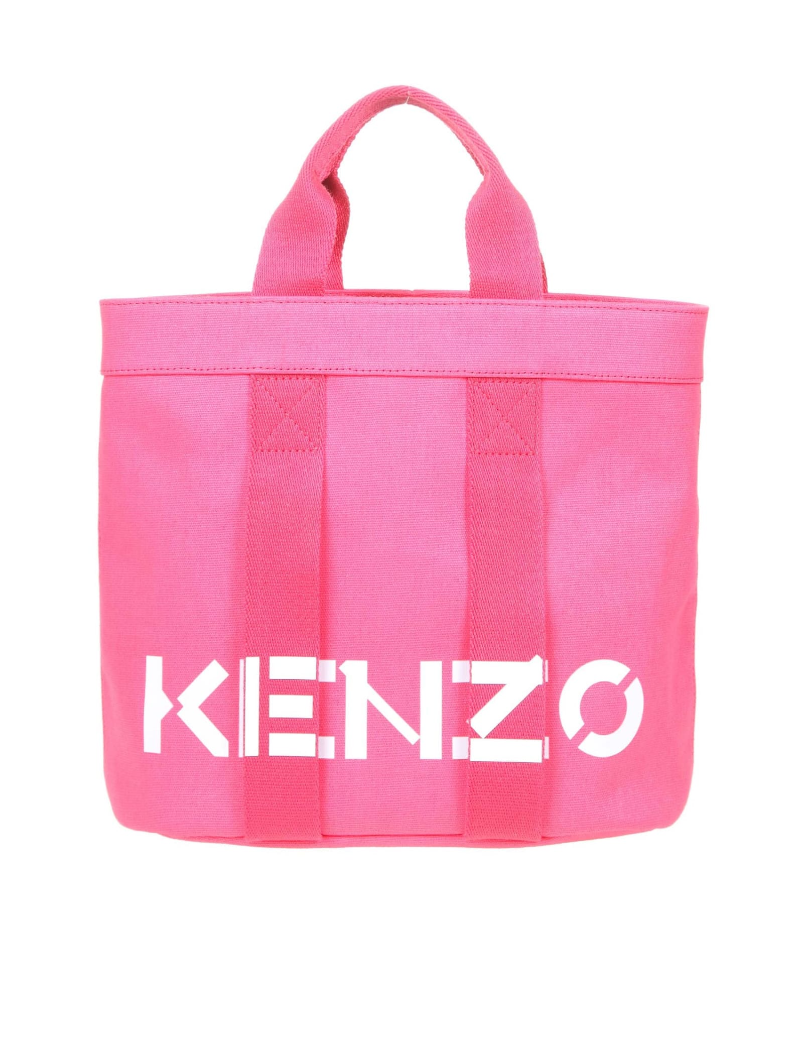 Kenzo Small Tote Bag In Pink Color Fabric