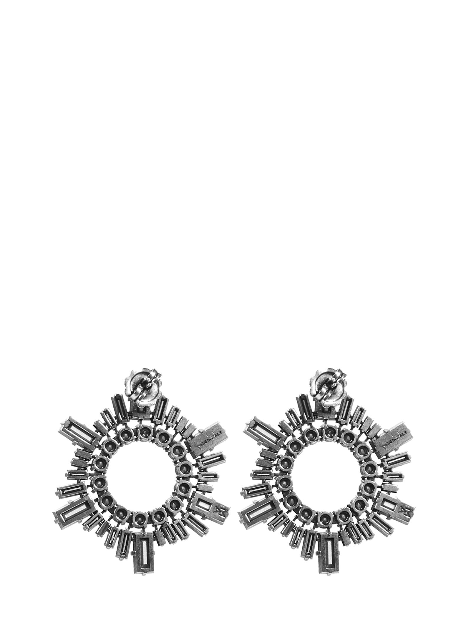 Shop Amina Muaddi Mini Begum Earrings In Black