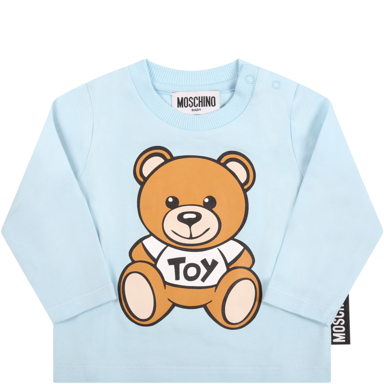 Moschino T-shirt Bleu Clair Pour Bébé Garçon Avec Teddy Bear