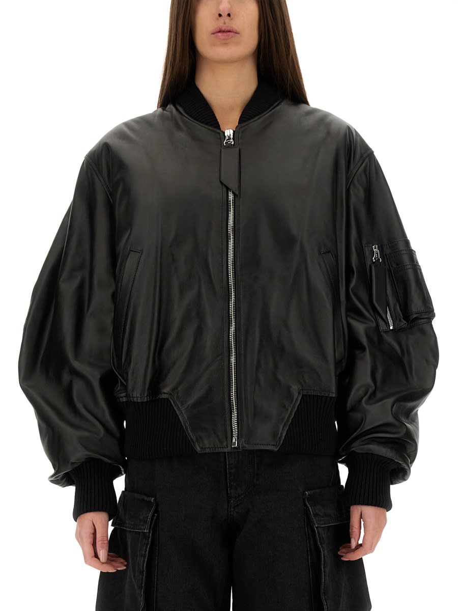 Leather Bomber Jacket