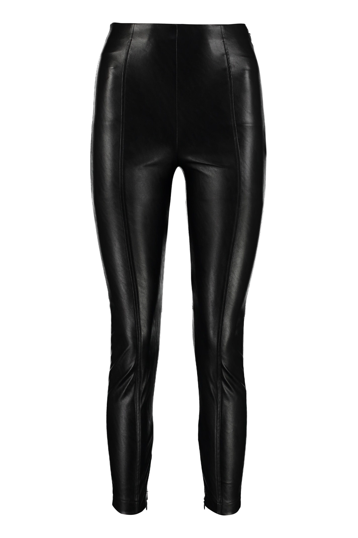 Pinko Gabbione Leather-Effect Leggings In Black | ModeSens