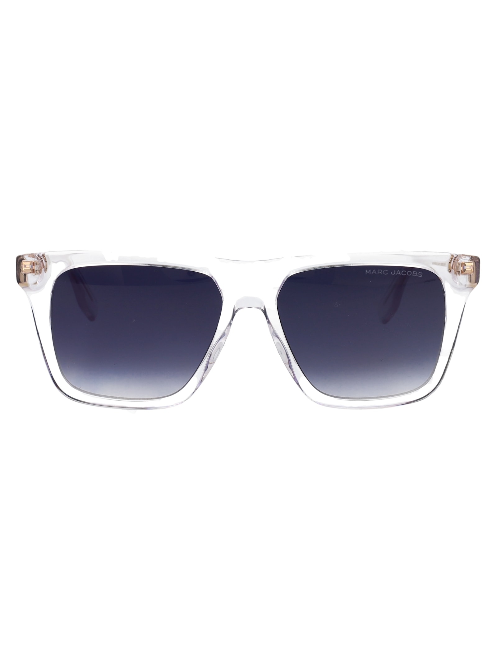 Marc Jacobs Crystal Acetate Sunglasses In White