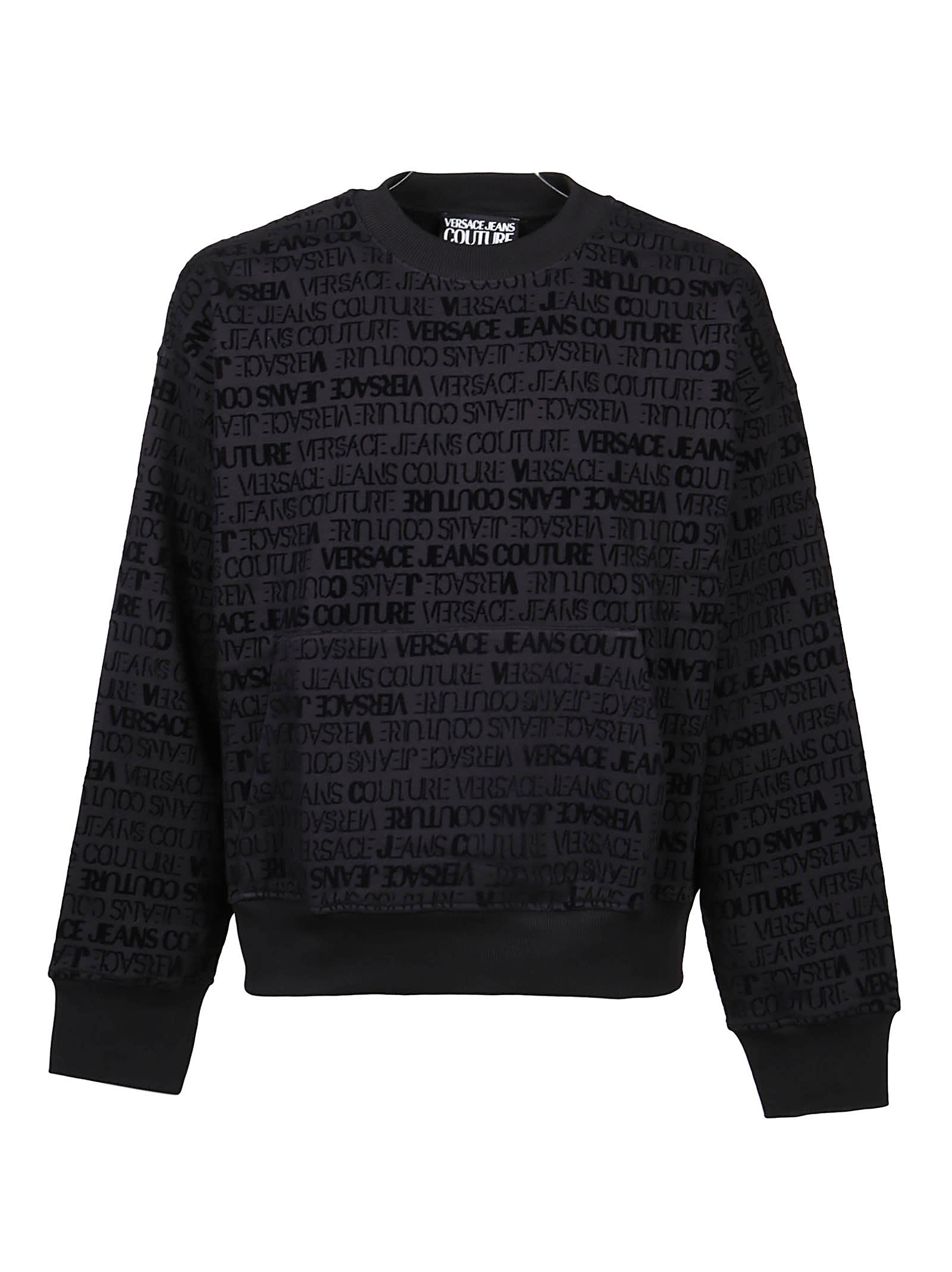 Versace Jeans Couture Heavy Print Logo Flock Sweatshirt