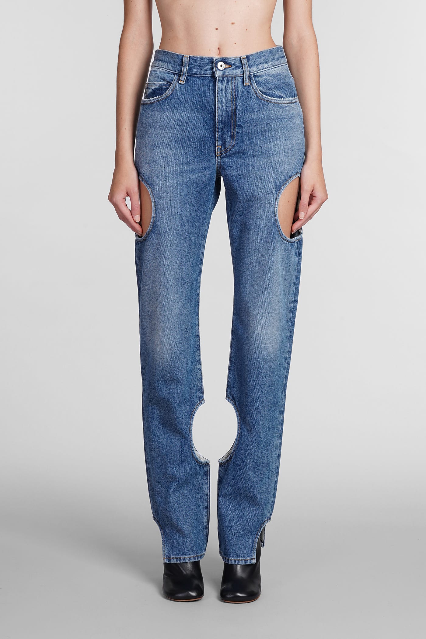 Off-white Jeans In Blue Cotton