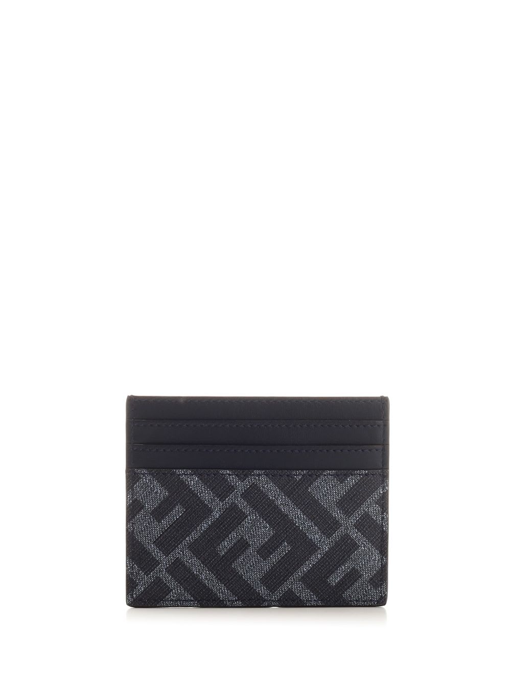 Shop Fendi Diagonal Card Holder In Blue