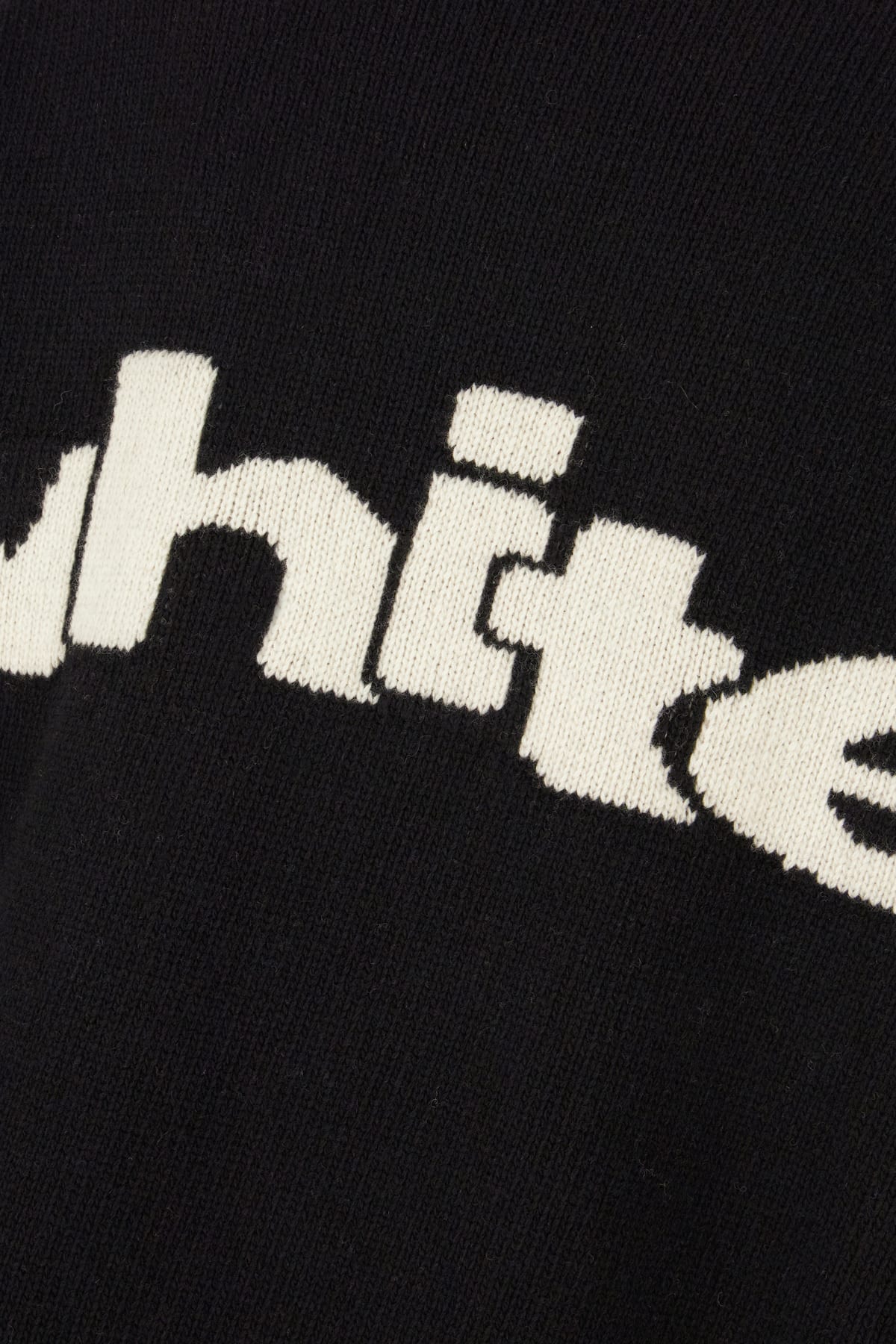 Shop Off-white Black Wool Blend Oversize Sweater