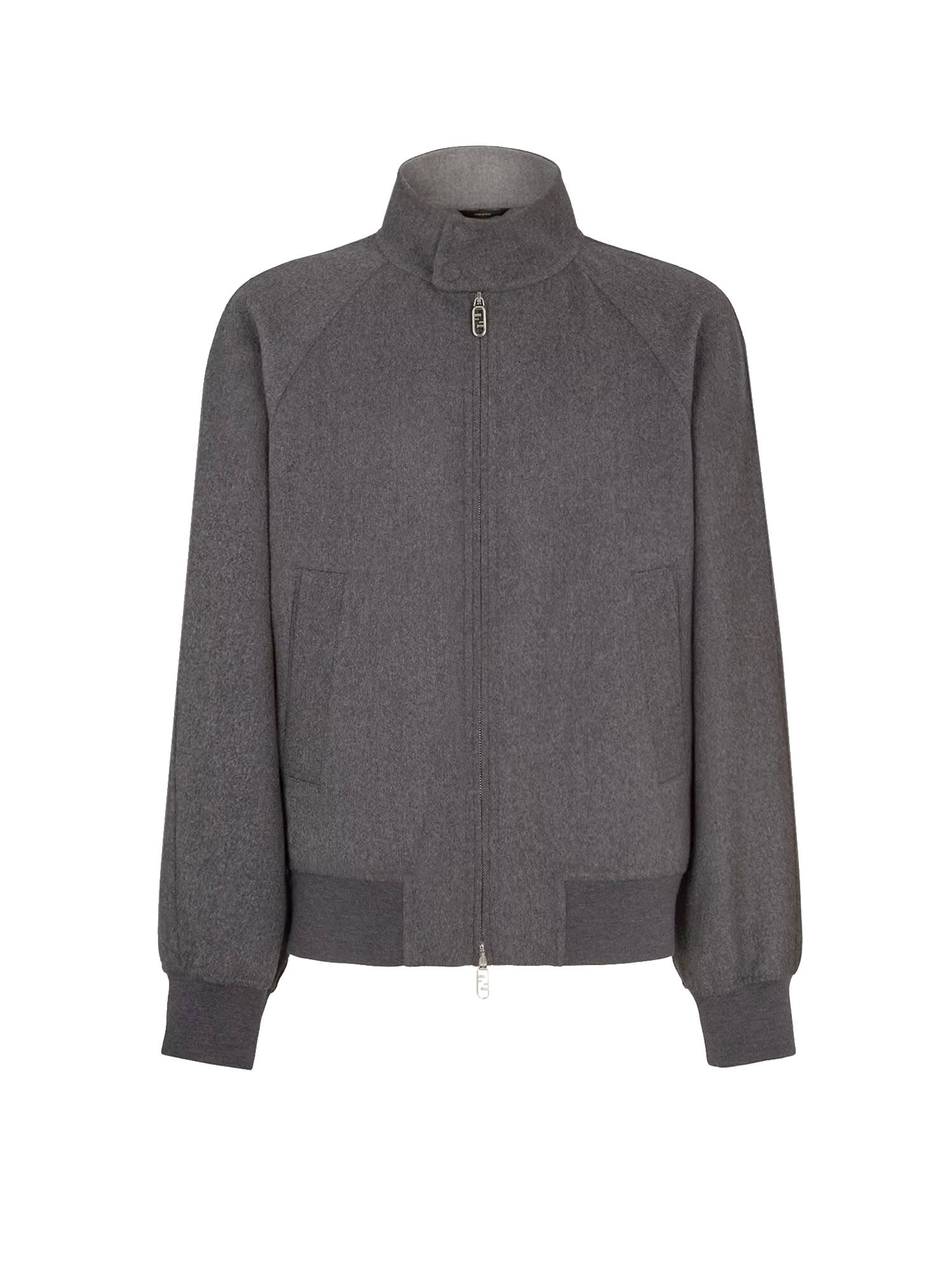 Shop Fendi Jacket In Grey