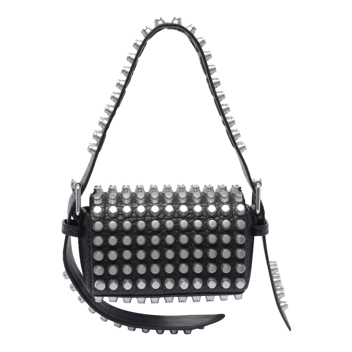 Alexander Wang Small Ricco Studded Leather Shoulder Bag In Black