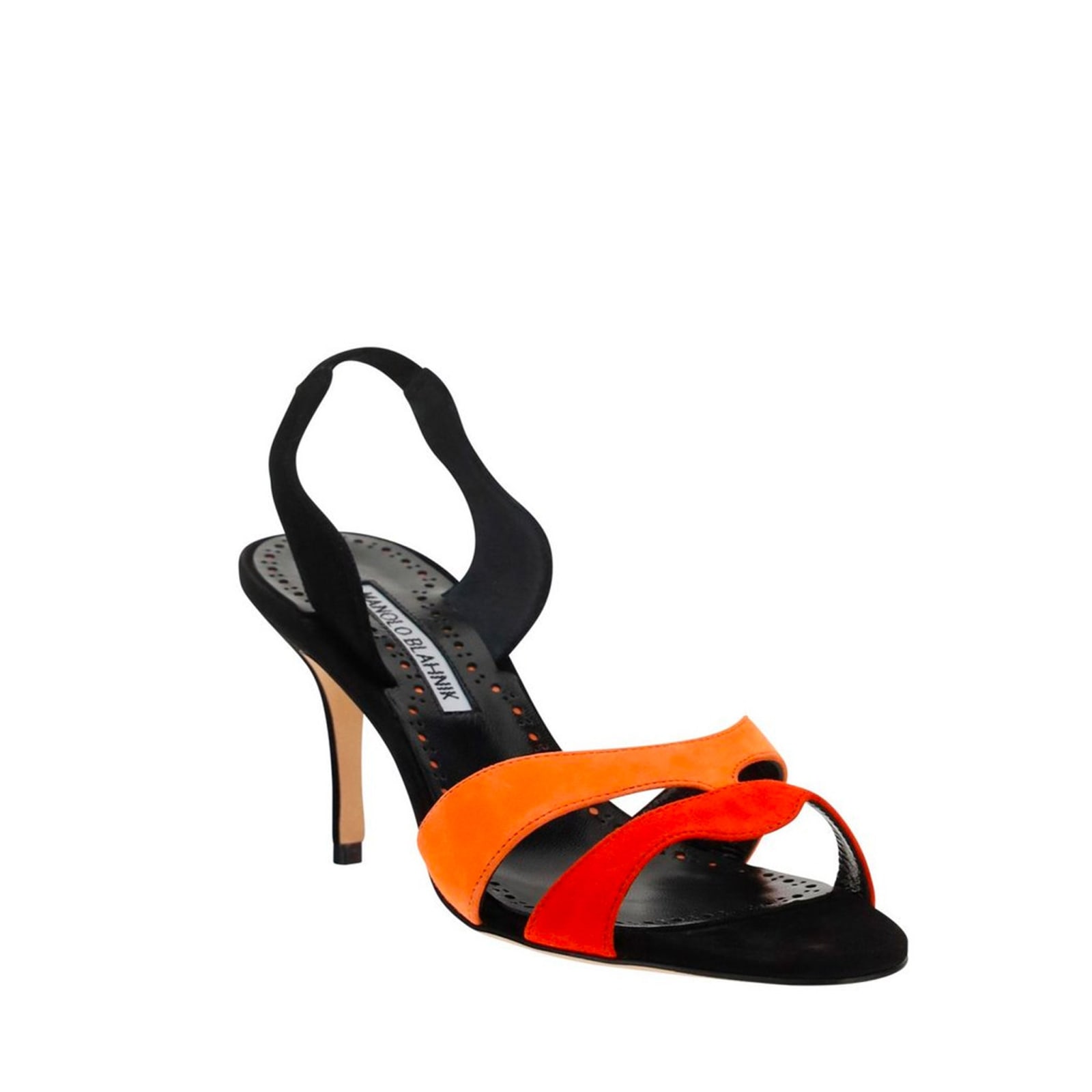 Shop Manolo Blahnik Bora 070 Suede Sandals In Black