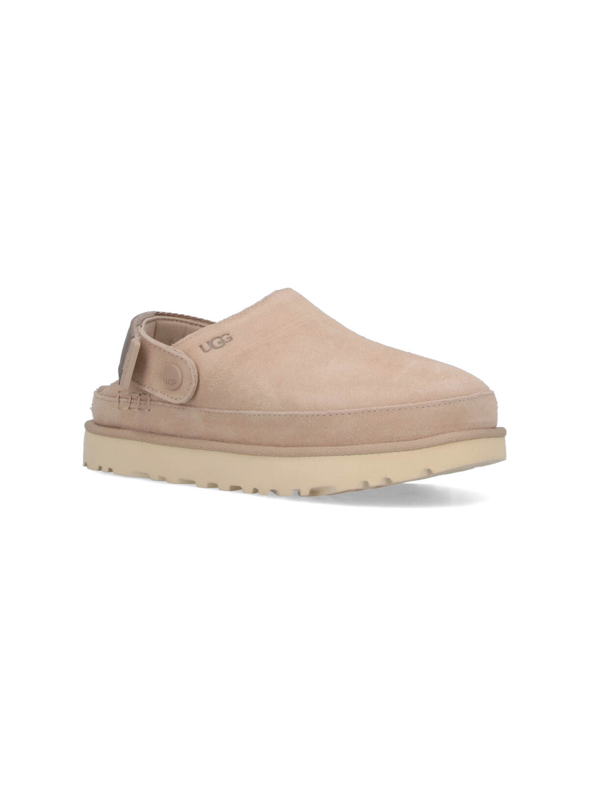 Ugg Sand Goldenstar Suede Mules In Sand