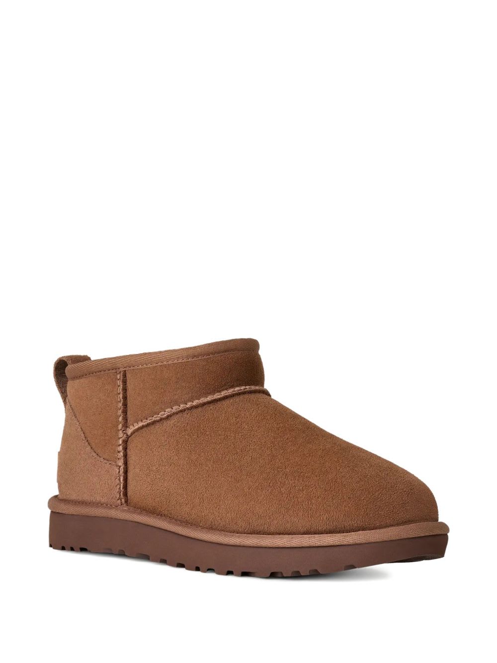 Ugg Antiqued Suede Classic Ultra Mini Ankle Boots In Brown