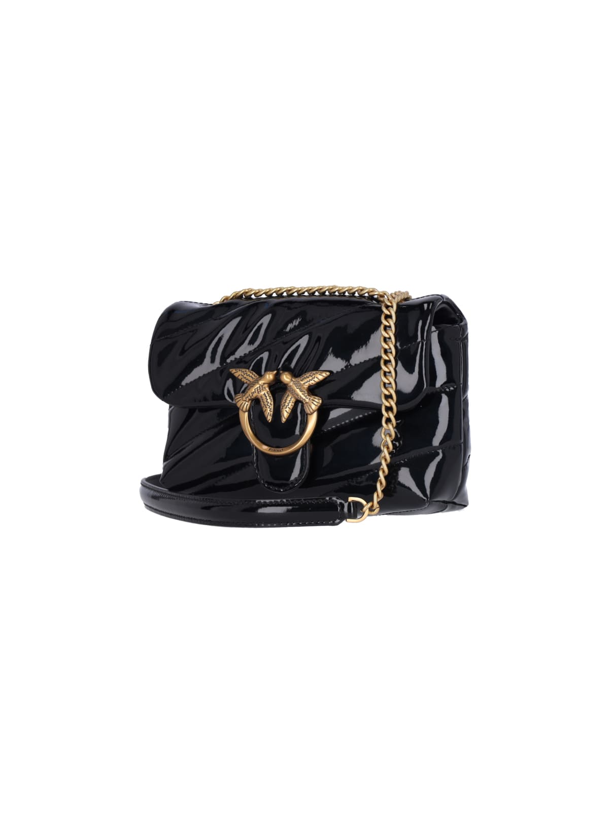 Shop Pinko Mini Bag Baby Love Puff In Black