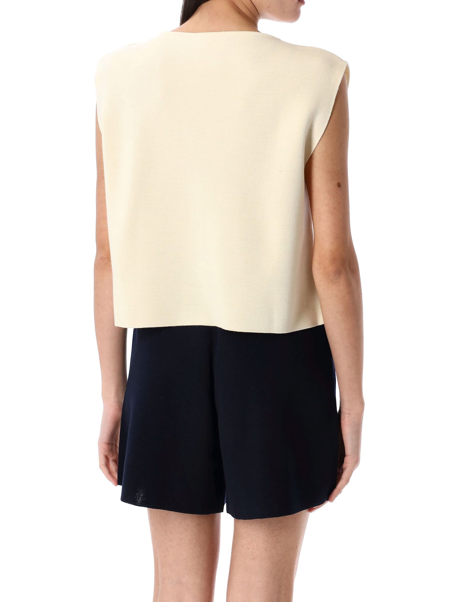 Rhea Costa Crop Tank In Cream