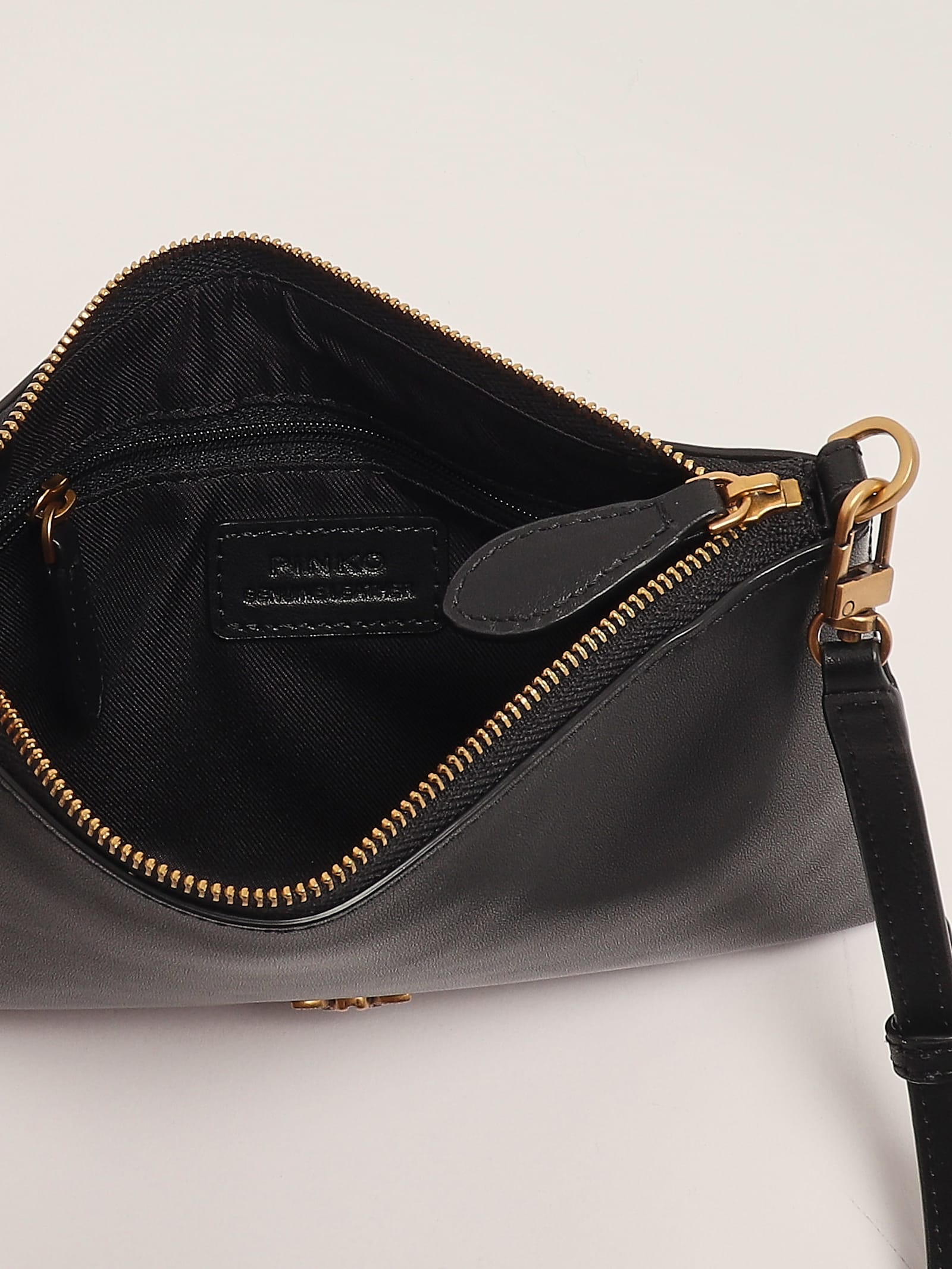 Pinko Flat Horizontal Mini Clutch In Nero