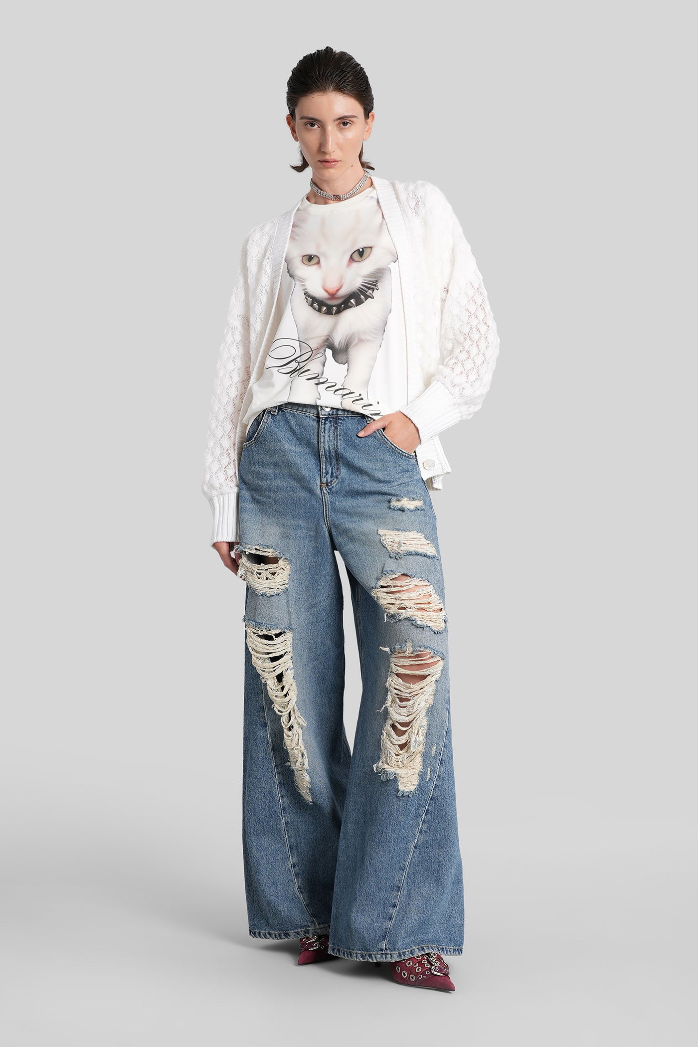 Blumarine Cotton T Shirts In White