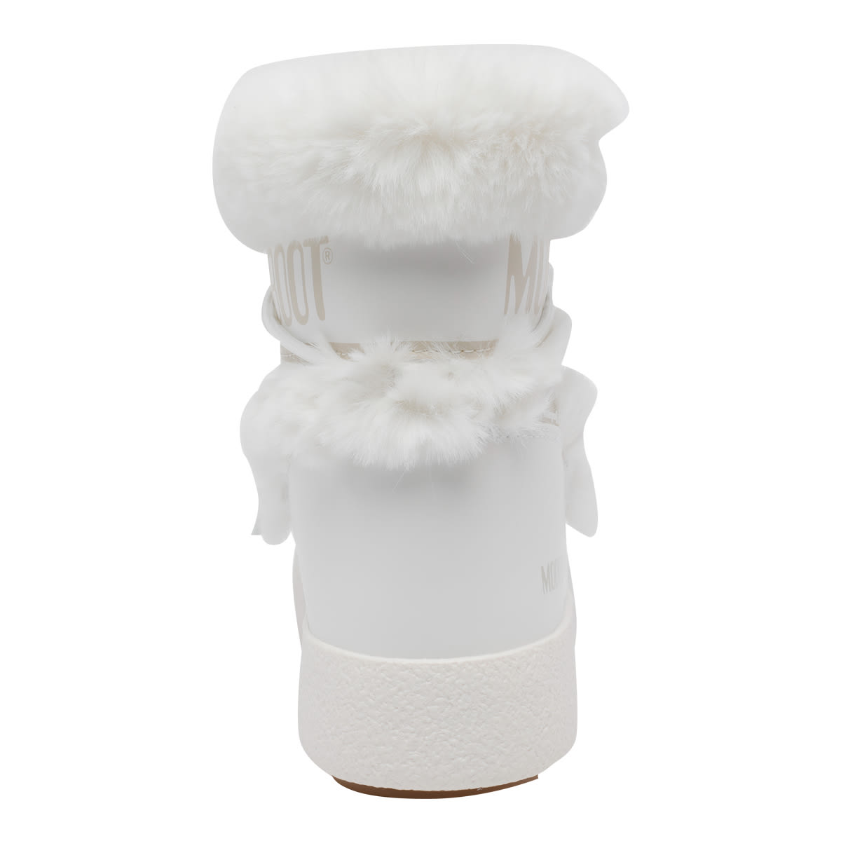 Moon Boot Ltrack Tube Faux Fur Booties In White