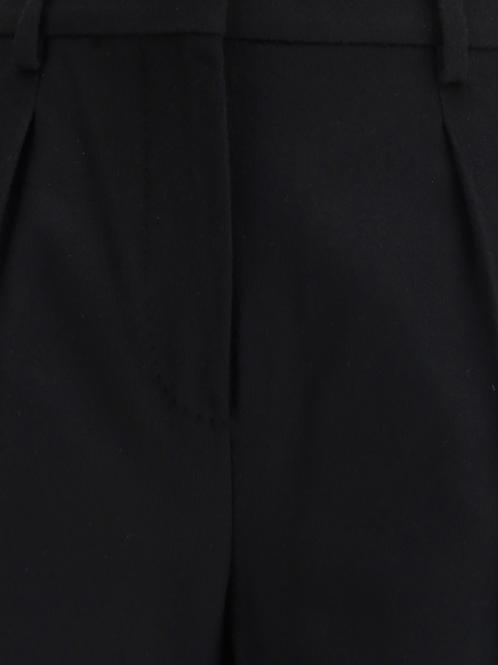 Max Mara Women Black Light Wool Fernet Straight Trousers In Black
