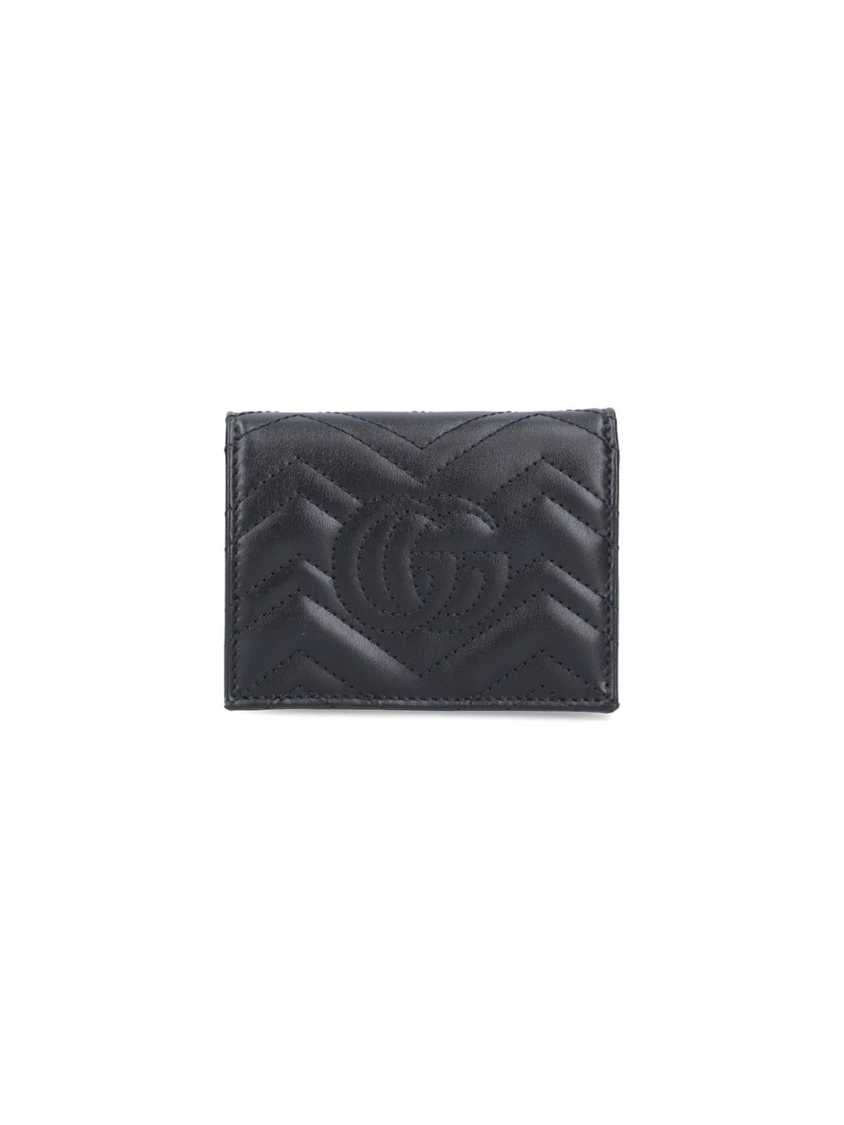 Shop Gucci Gg Marmont Small Wallet In Black