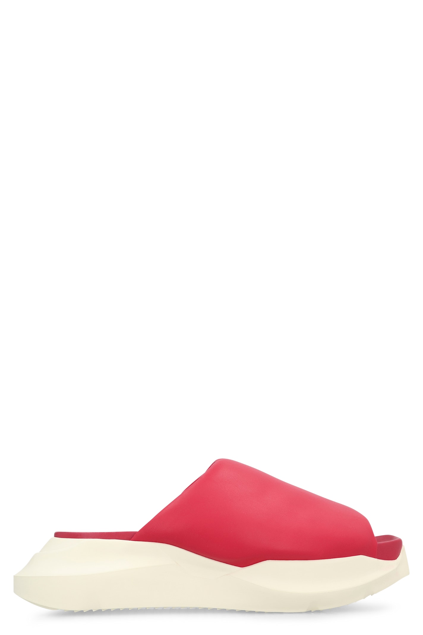 Rick Owens Thick Sole Slippers In Red