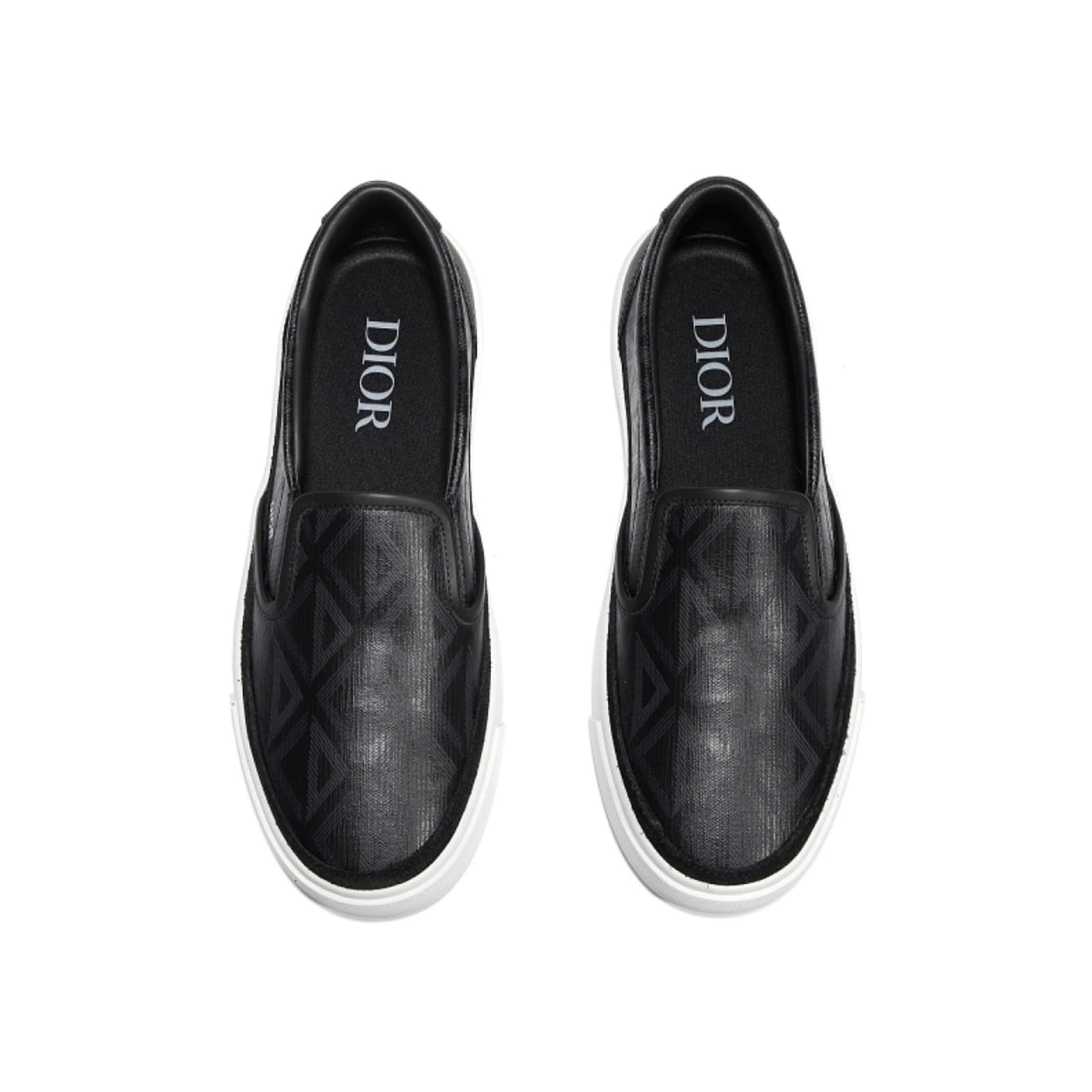 Shop Dior Cd Diamond Slip-on Sneakers In Black