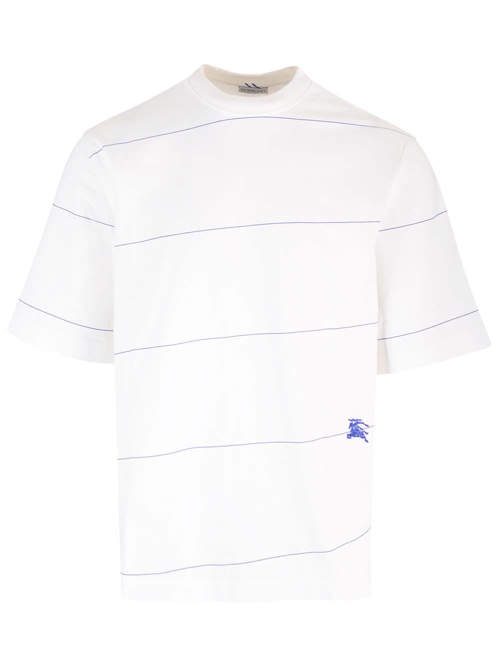 Shop Burberry Cotton T-shirt In White